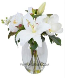 مزهرية مع ورد 46 * 38 * 0