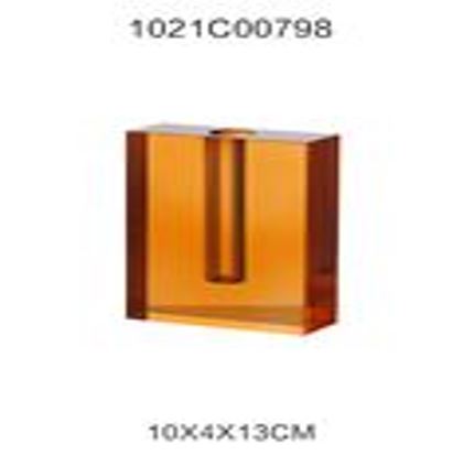[2031463] فازة كريستال برتقالي 13 * 4 * 10
