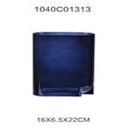 فازة زجاج أزرق غامق 22 * 16.5 * 16