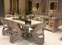 طاولة طعام + 8 كرسي + طرحية ARUNA