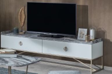 [2030957] طاولة تلفاز جزء سفلي خشب  LOFT GOLD-GA